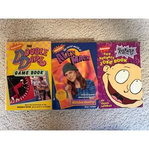 VTG 80s 90s Nickelodeon Books - Double Dare Game Book, Rugrats, Alex Mack